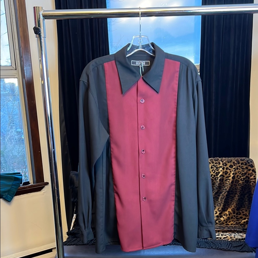 Two-Tone Button-Up Jacket